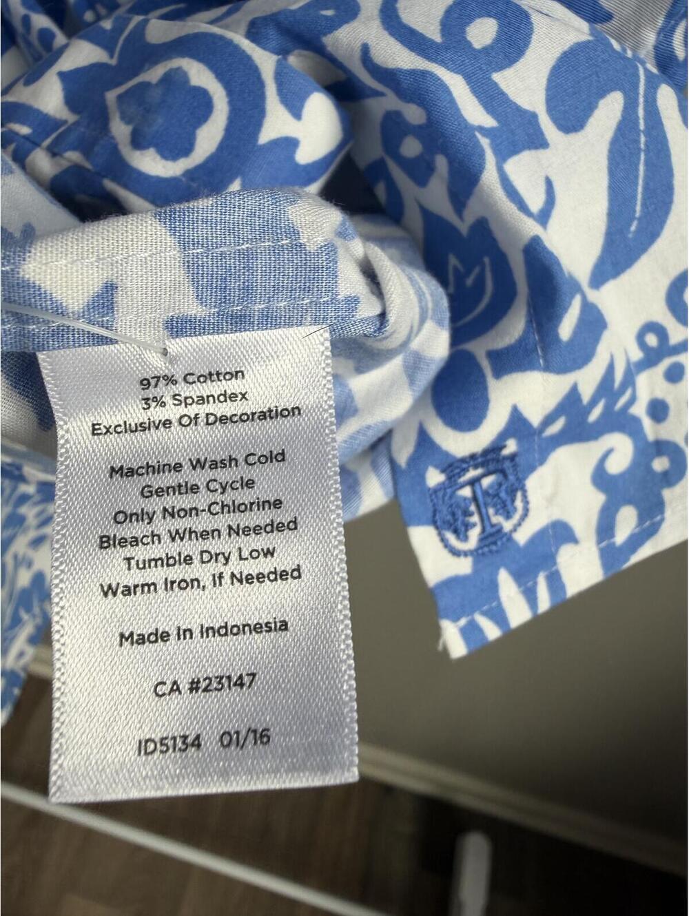 Talbots cotton blend collared button down tank top - Picture 3 of 7